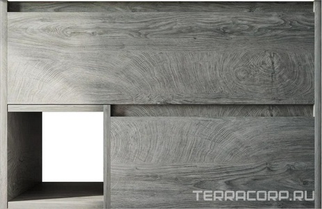 Тумба подвесная "" 75 см, цвет "дуб рошелье", БЕЗ раковины STWORKI Quadro 75, цв. темное дерево, ZZ STWORKI Карлстад 00249986