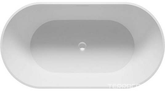 Ванна 150х75см, свободностоящая, слив-перелив в комп., (искусств.камень цв.белый), Bilbao ZZ Riho bilbao B119001105