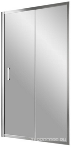 Дверь в нишу , 135x190 см, двухсекционная раздвижная с покрытием BriteGuard, профиль глянцевый хром, стекло прозрачное ZZ Vegas Glass ZP ZP 135 08 01 / BriteGuard