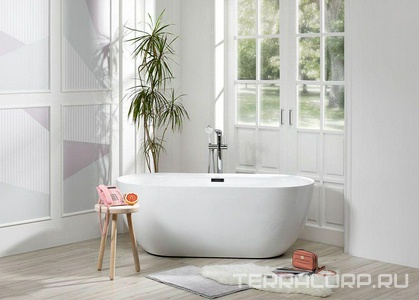 Акриловая ванна, свободностоящая "Delight" 170x78, донный клапан+слив/перелив в комплекте Aquanet delight 00208600