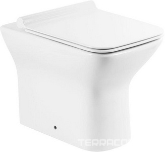 Унитаз напольный, пристенный, монтаж со скрытым в стене бачком, безободковый, без сидения,  ZZ BelBagno Romano BB248CBR