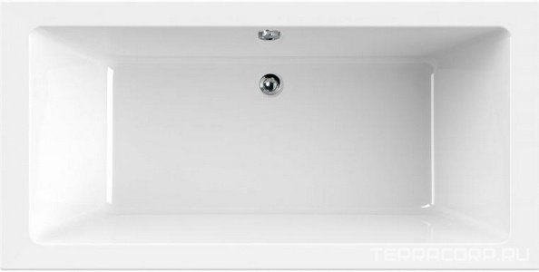 Ванна 190х80хh49см, прямоугольная, БЕЗ мет. каркаса и слива-перелива, (акрил),  ZZ Cezares Plane PLANE-190-80-49-W37