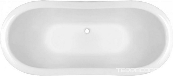 Ванна из искусственного камня Эстет Бостон на подиуме 180x75| 179x74x57