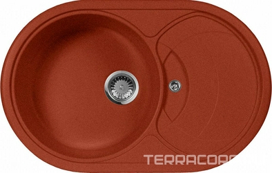 Мойка кухонная AquaGranitEx M-18s красный марс| 50x78x20