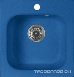 Мойка кухонная AquaGranitEx M-43 синяя| 44x43x17