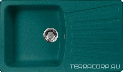 Мойка кухонная AquaGranitEx M-12 зеленая| 49x84x19