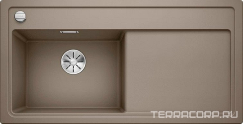 Мойка кухонная Blanco Zenar XL 6S серый беж, левая| 51x100x19