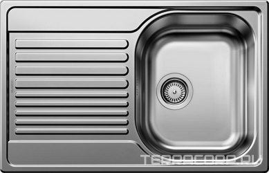 Мойка кухонная Blanco Tipo 45 S Compact сталь полированная| 50x78x17