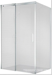 Душевое ограждение 1200x800х1950мм, прямоуг., сдвижная дверь, боковая стенка, правая/левая, (стекло прозрачн.8мм, фурн.цв.хром), Acqua ZZ