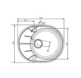 Мойка кухонная Iddis Kitchen G K08P621i87| 50x62x21