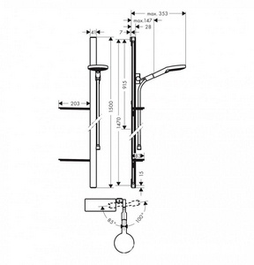Душевой набор (ручной душ 3 типа струи, штанга 150см, шланг 1,6м), (цв. хром), HG  Select S 120 3jet Unica ZZ Hansgrohe Raindance 27646000