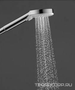 Душевая стойка h 90см, лейка, шланг 1,6м в компл., (цв.белый/хром),  Vario Hansgrohe Crometta 26536400