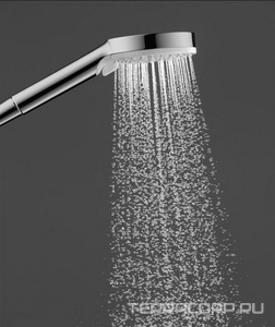 Душевая стойка h 90см, лейка, шланг 1,6м в компл., (цв.белый/хром),  Vario Hansgrohe Crometta 26536400