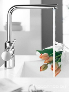 Смеситель для кухни, однорычажный, без донного клапана, гибк.подв., хром XX Kludi L-INE 428140577