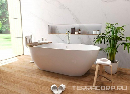 Ванна отдельно стоящая из искусственного камня Эстет Майами ФР-00006013, БЕЗ слива-перелива, ZZ Эстет майами ФР-00006013