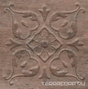 Керамогранит Kerama Marazzi Браш Вуд Вставка  коричневый темный C4829.9x9.9 Коричневый 