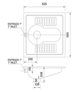 Чаша Генуя с одной водяной форсункой. 13021.B, без бачка ZZ Nofer Nofer 13021.B