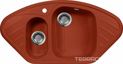 Мойка кухонная AquaGranitEx M-14 красный марс| 50x95x17