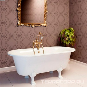 Ванна из искусственного камня Фэма  2 белая, белые ножки 171x82x49 Фэма Феррара 