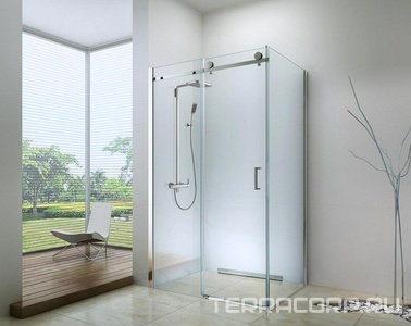 Душевой уголок Berges Wasserhaus Gelios 120х80, профиль хром сильвер,  стекло прозрачное, установка на пол без поддона, ZZ Berges Универсал 061001