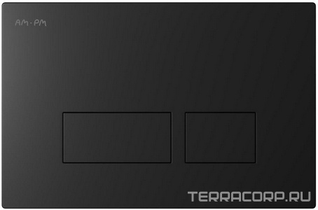 Клавиша для инсталляции пневматическая, пластик, черный матовый AMPM Универсал I047038