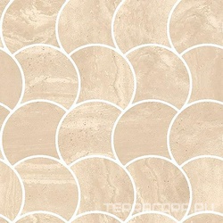 Mosaico Wavy Avorio Nat/Rett ZZ |30x30