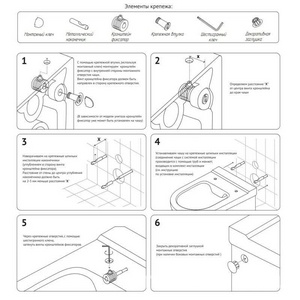 Комплект крепежа д/унитаза подвесного Kerama Marazzi PLAZA Kerama Marazzi Plaza F.WC.PL