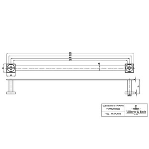 Полотенцедержатель 600мм, (цв.черный матовый),  ZZ Villeroy & Boch Elements – Striking TVA152002000K5