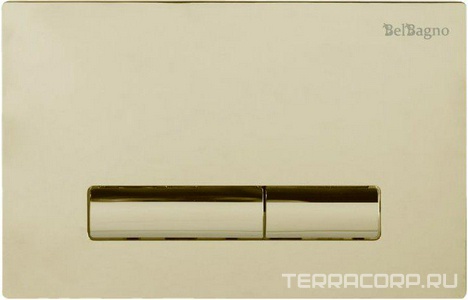Кнопка двойного смыва, для инсталляции д/унитаза, (цв. золото глянец), BelBagno Genova ZZ BelBagno genova BB022-GV-ORO