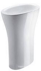 Раковина 600х370хh850мм, свободностоящая, выпуск в стену, крепл в компл., (без отв. д/смесит., ,без сифона арт.SIFL, без перелива) белая , Muse XX