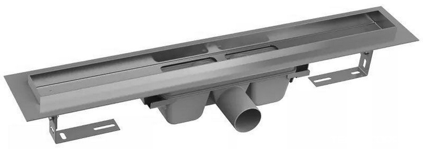 Универсальный водоотводящий желоб 550 мм, для решетки под плитку арт.Floor-550 ZZ AlcaPlast Optima APZ6S-550