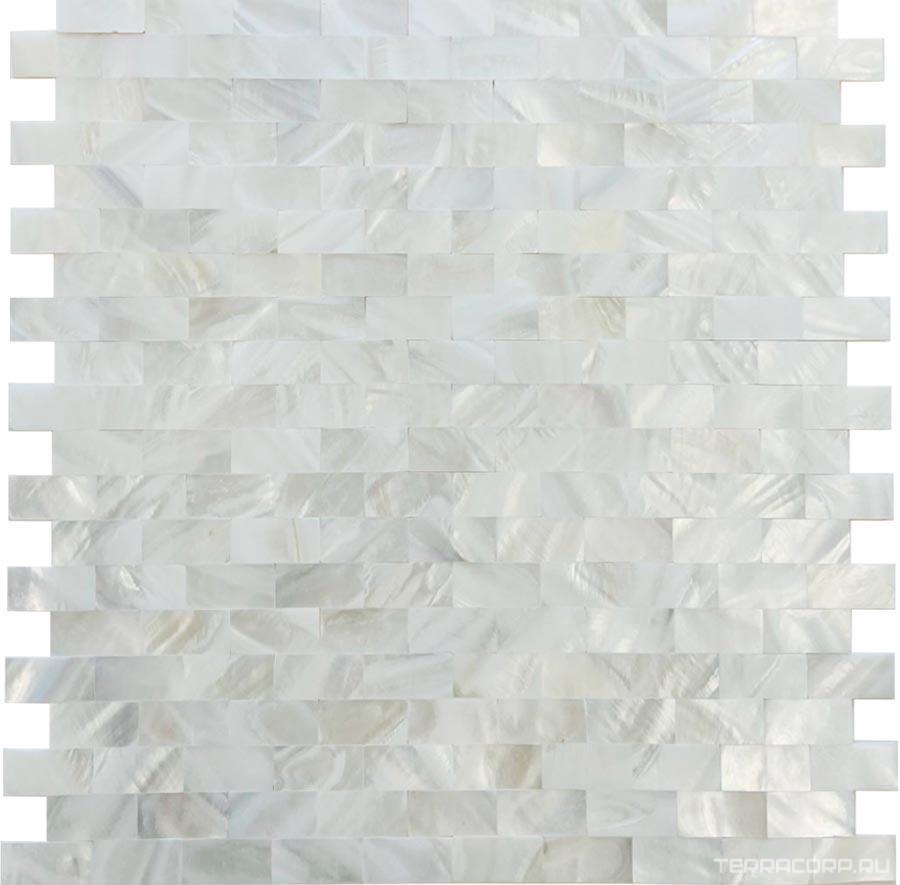 Мозаика Мастера Керамики Glass 753 из натурального перламутра (чип 15*30) 28,5х30 n/a, фото 3