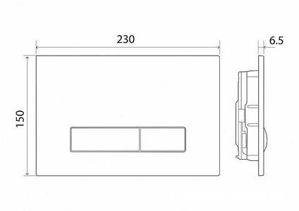 Кнопка двойного смыва, для инсталляции д/унитаза, (цв. глянцевый хром), BelBagno Genova BelBagno genova BB019-GV-CHROME
