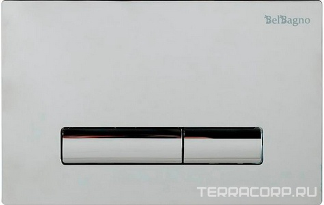 Кнопка двойного смыва, для инсталляции д/унитаза, (цв. глянцевый хром), BelBagno Genova BelBagno genova BB019-GV-CHROME