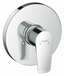 Смеситель для душа с переключателем, встраиваемый в стену, внешняя часть (БЕЗ внутр. части – арт.13620180), (цв.хром),  ZZ Hansgrohe Talis E 71766000