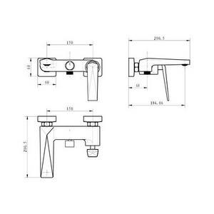 Смеситель для ванны с душем Boheme  383-W, ZZ Boheme Venturo 383-W