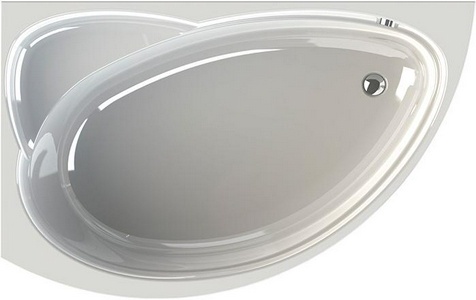 Ванна акриловая "", 1600х1000x500 мм, левая, БЕЗ каркаса, слива-перелива и панели, белая Radomir Модерна 2-01-0-1-1-214Ч