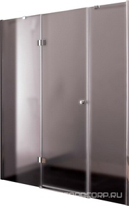 Душевая дверь1600x1950 мм, Левая, стекло-Punto, профиль-хром,  ZZ Cezares Verona VERONA-W-B-13-60+60/40-P-Cr-L