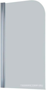 Ограждение на ванну75x140 см, глянцевый хром, стекло прозрачное БЕЗ ПОКРЫТИЯ,  ZZ Vegas Glass EV EV 76 08 01