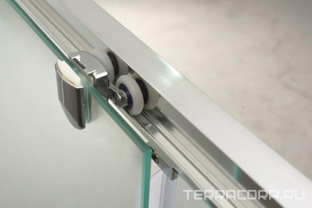 Дверь для душа, в нишу (1200-1350)хh1900мм, сдвижная, 1 дверь, 1 неподв.секция, правая/левая, (стекло рифленое Punto 5мм, фурн.цв.хром),  ZZ BelBagno Unique UNIQUE-BF-1-120/135-P-Cr