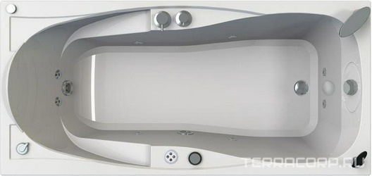 Акриловая ванна Radomir Парма-дона Лечебный Chrome 180x85 R, с пультом| 180x85x46