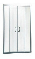 Душевая дверь раздвижная  BLISS L Solo 120*190 см, профиль хром матовый, прозрачное стекло, установочный набор в комплекте XX