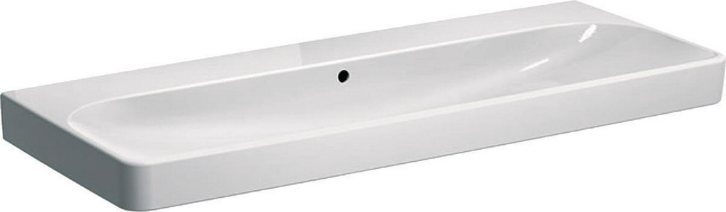 Раковина 1200х480хh85(165)мм, подвесная / накладная, без отверстия для смесителя, с переливом, (без креплений),  ZZ Geberit Smyle 500.225.01.1