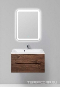 База под раковину подвесная с двумя выкатными ящиками, 1000х445х500мм, (цв. Rovere Moro),  BelBagno Marino MARINO-1000-2C-SO-RW-P