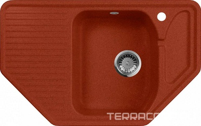 Мойка кухонная AquaGranitEx M-10 красный марс| 49x79x17