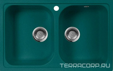 Мойка кухонная AquaGranitEx M-15 зеленая| 49x77x20