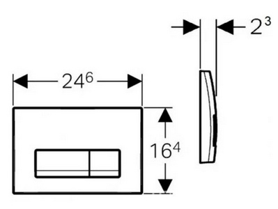 Клавиша двойного смыва "50" для инсталляции , цвет альпийсий белый ZZ Geberit Delta 115.119.11.1