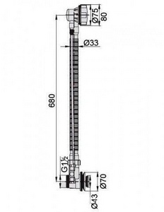 Слив-перелив к ванне полуавтомат, бронза XX Veragio Sbortis VR.SBR-8332.BR