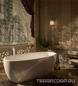 Ванна 1780х920хh580мм, отдельностоящая, литой камень S-Sense, глянцевый, донный клапан Up&Down цв.белый в компл.,  ZZ Salini Alda 101911G