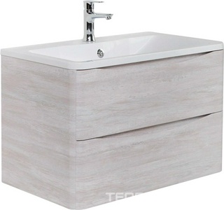 База под раковину подвесная с двумя выкатными ящиками, 900x450x500мм, без раковины, (цв.Rovere Vintage Bianco), Acqua ZZ BelBagno ACQUA ACQUA-900-2C-SO-RVB